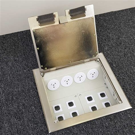 recessed stainless steel floor box|deep recessed outlet box.